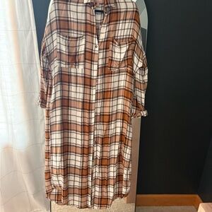 Show Me Your MuMu Brown Plaid Tunic